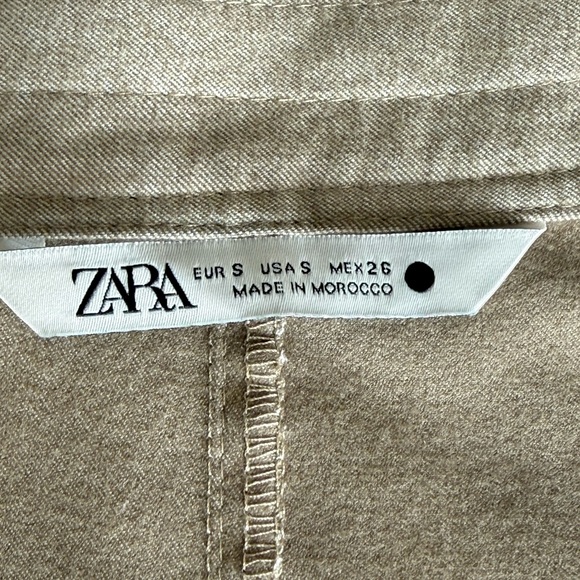 Zara Women’s Beige Wrap Midi Skirt with Cargo Pocket & D-Ring Belt Casual Chic - Picture 9 of 10